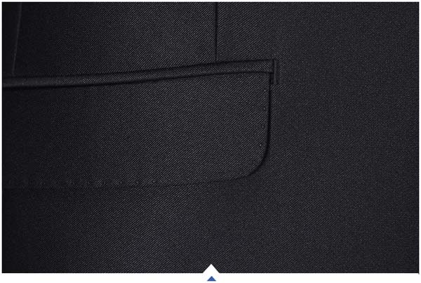 單排一粒扣職業西裝定做插袋細節特寫圖
